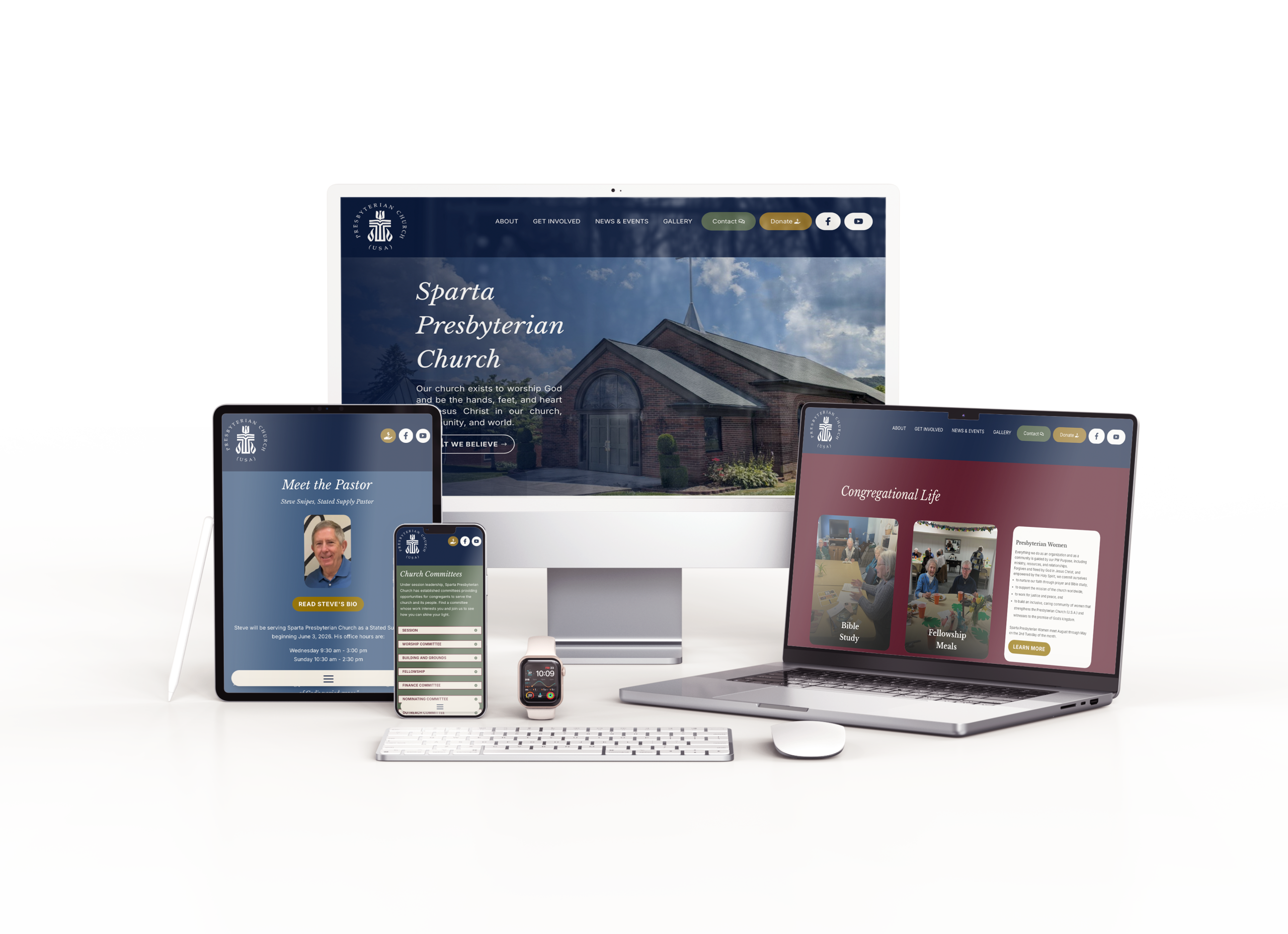 Church website homepage redesign by Up Market Media